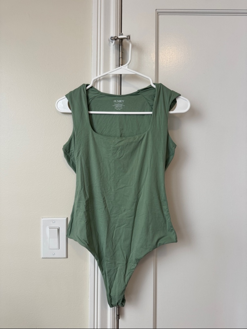 Green Scoop Neck Bodysuit